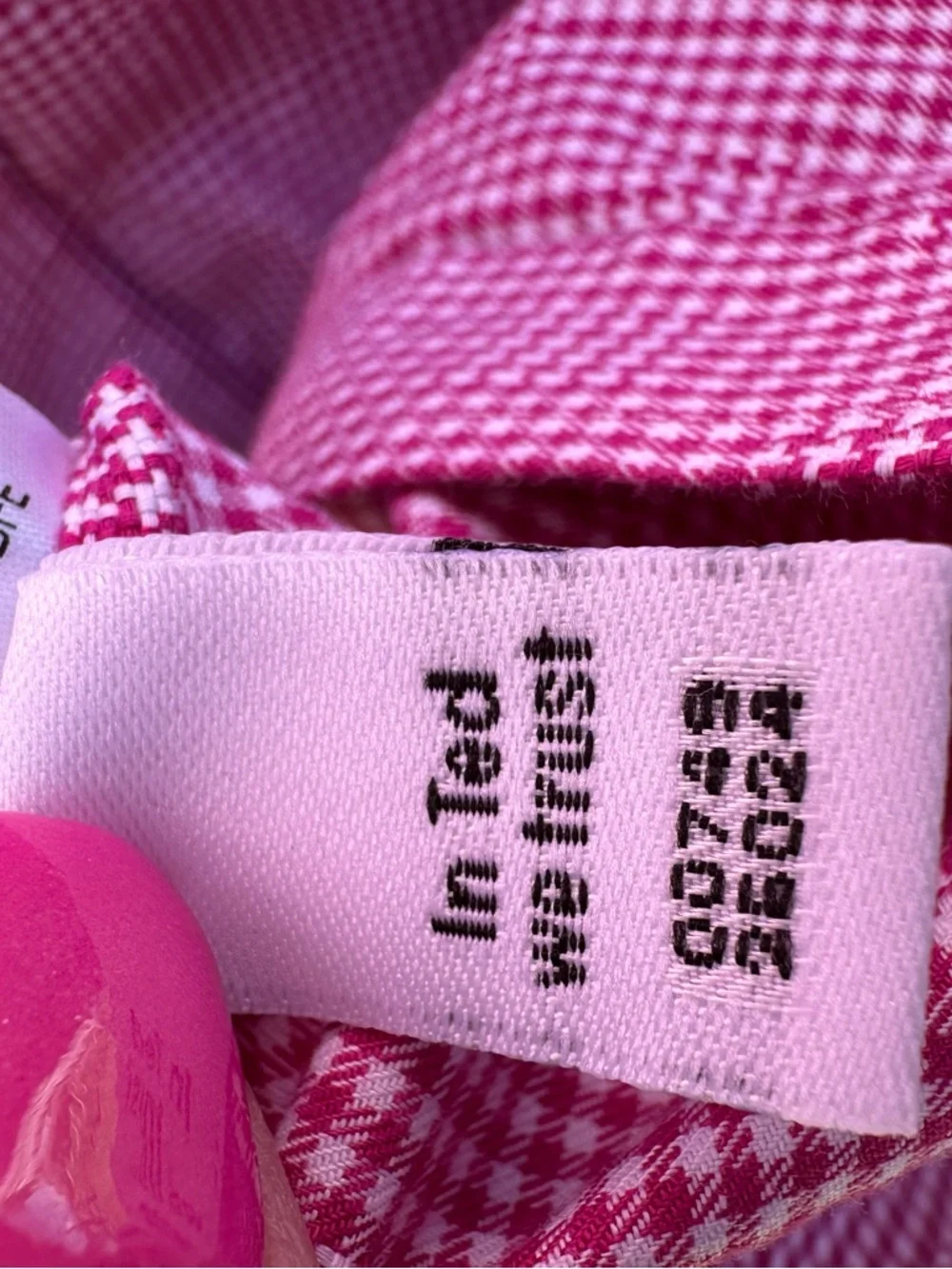 Ted Baker Endurance Pink/Red Gingham Check Floral Collar Cuffs Men’s 15.5 32/33 - Picture 7 of 8
